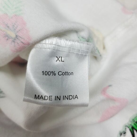 Vibe N Pineapple Print Cropped Tee Shirt White Size XL - Picture 8 of 8